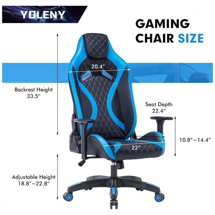 Cadeira-Gamer-Ergonomica-Ajustavel-com-Encosto-Alto-YOLENY-foto-5