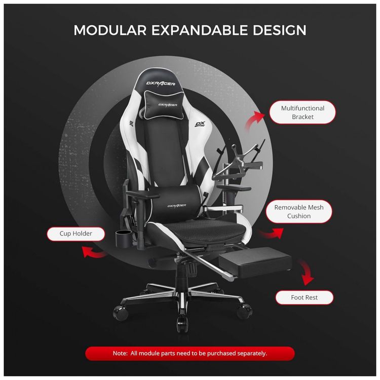 Cadeira-Gamer-Ergonomica-Ajustavel-4D-com-Apoio-para-os-Pes-foto-2