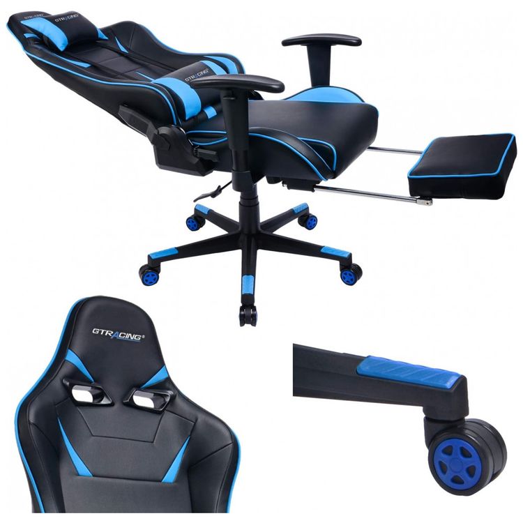 GTRACING-Cadeira-Gamer-Ergonomica-Ajustavel-com-Apoio-para-foto-5