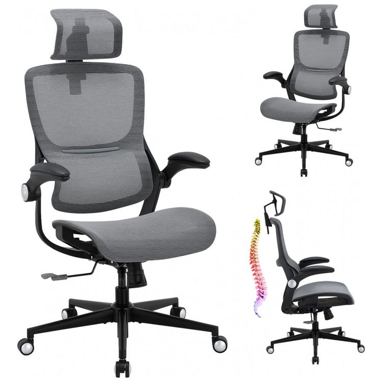 Cadeira-de-Escritorio-Ergonomica-3D-com-Apoio-para-Lombar-foto-0