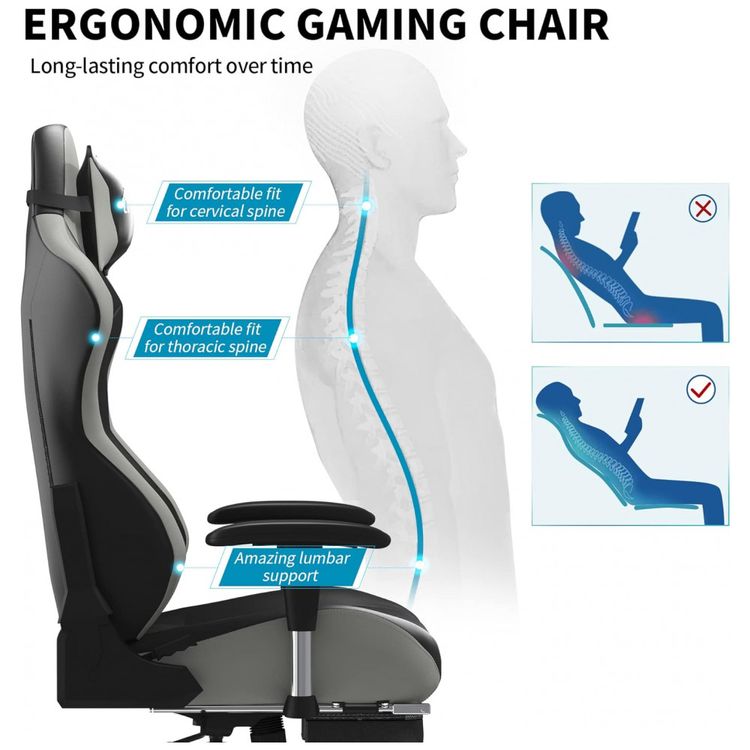 YITAHOME-Cadeira-Gamer-Ergonomica-Ajustavel-com-Apoio-para-foto-2