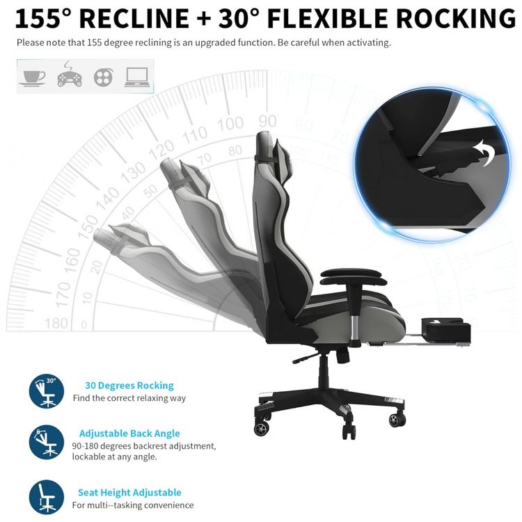 YITAHOME-Cadeira-Gamer-Ergonomica-Ajustavel-com-Apoio-para-foto-3