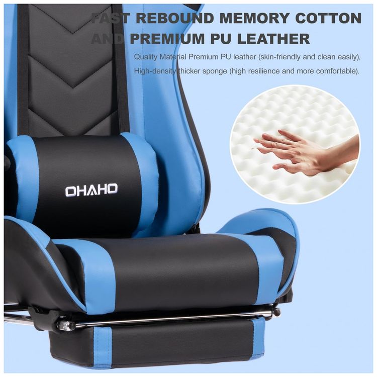 Cadeira-Gamer-Ergonomica-Ajustavel-com-Apoio-para-os-Pes-foto-3