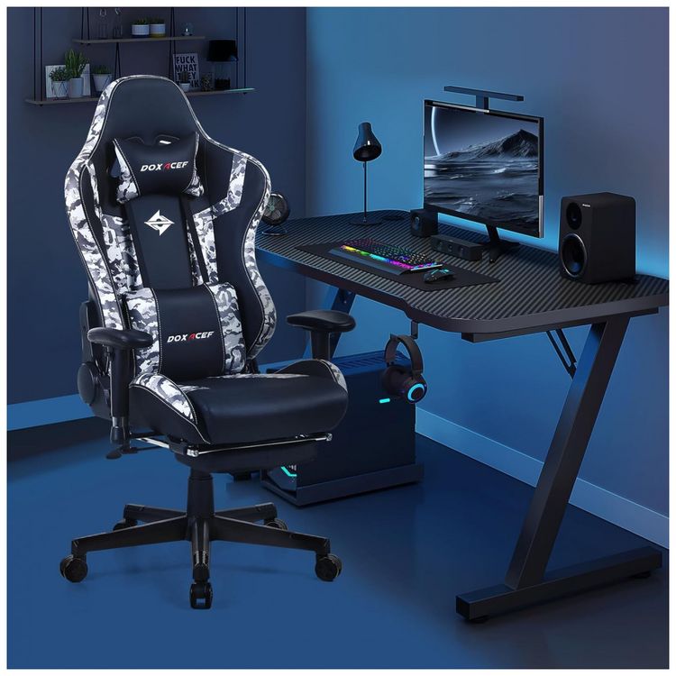 Cadeira-Gamer-Ergonomica-Ajustavel-com-Apoio-para-os-Pes-foto-1