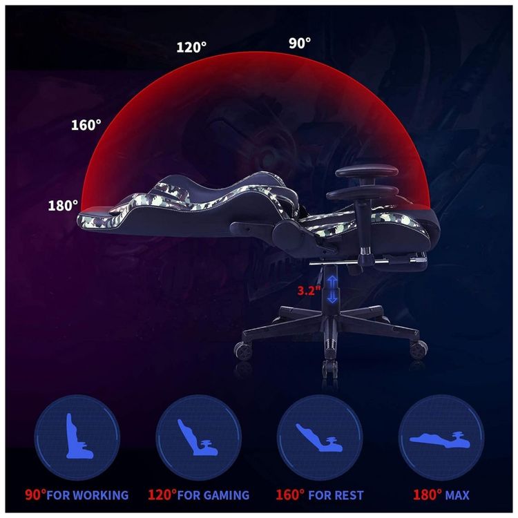 DOXACEF-Cadeira-Gamer-Ergonomica-Ajustavel-com-Apoio-para-os-foto-4