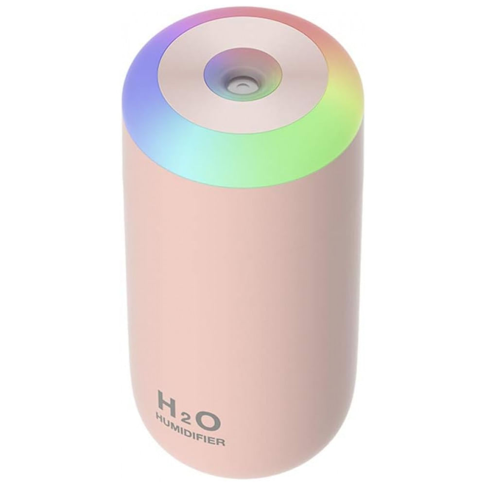 Mini Umidificador Ultrassônico Portátil 350mL, com Desligamento Automático, Silencioso, 110v, O MEI STARS, Rosa