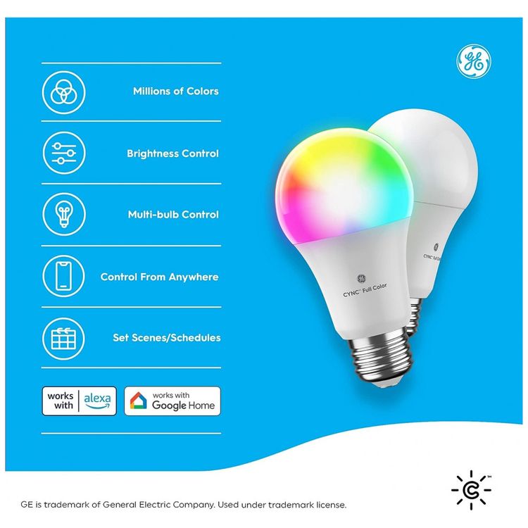 GE-CYNC-Lampada-LED-Colorida-Inteligente-Wi-Fi-Controle-de-foto-1