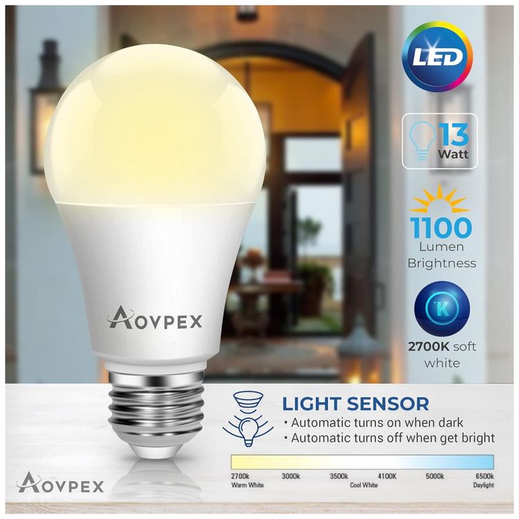 Aovpex-Lampada-LED-Sensor-de-Movimento-13W-Branco-Frio-foto-2