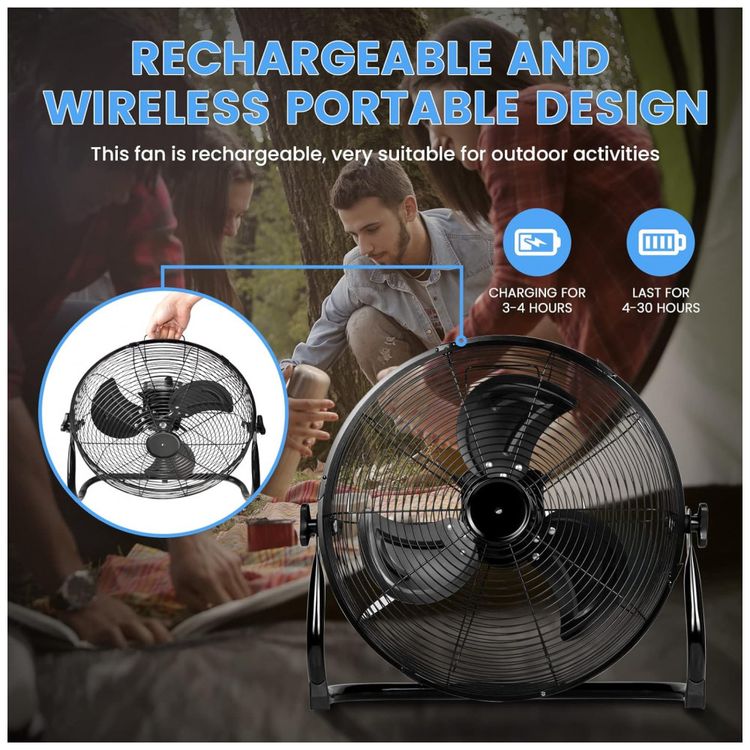 Ventilador-de-Piso-de-Alta-Velocidade-Recarregavel-sem-Fio-foto-1