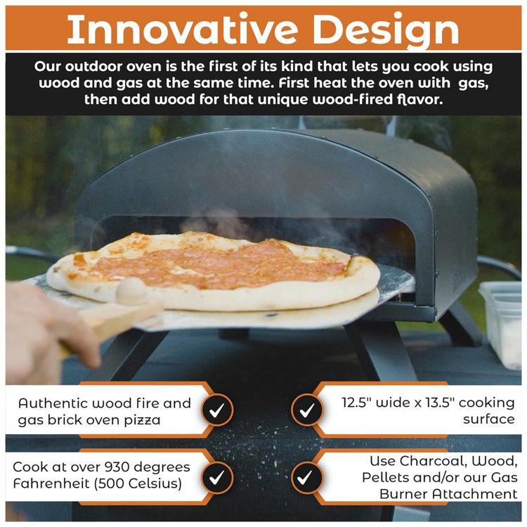Forno-de-Pizza-a-Gas-Portatil-com-Espatula-em-Aco-Inox-foto-3
