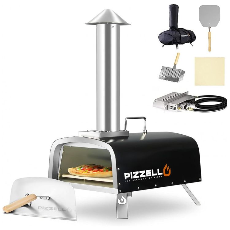 PIZZELLO-Forno-de-Pizza-a-Gas-em-Aco-Inox-com-Acessorios-foto-0