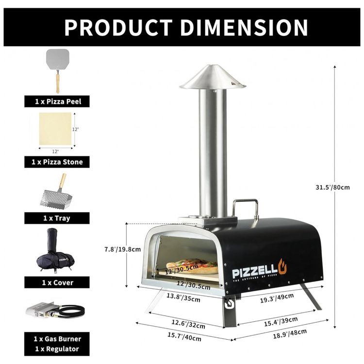 PIZZELLO-Forno-de-Pizza-a-Gas-em-Aco-Inox-com-Acessorios-foto-5