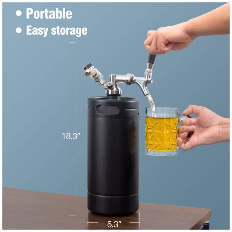 Chopeira-Portatil-5L-com-Torneira-e-Regulador-de-CO2-Aco-foto-5