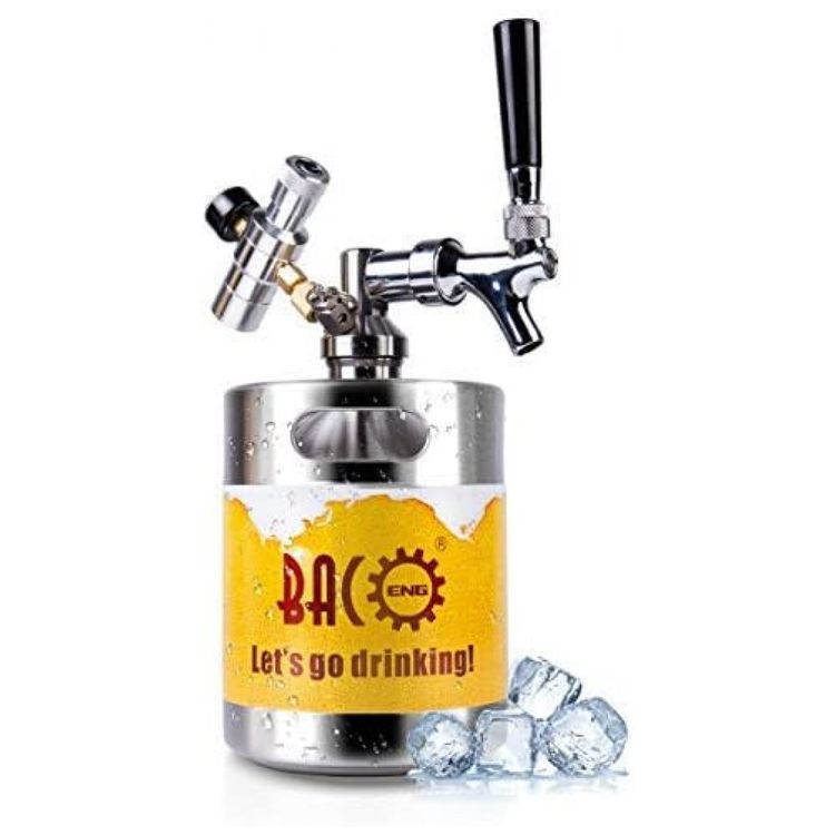 Chopeira-Portatil-3.7L-com-Torneira-e-Regulador-de-CO2-Aco-foto-1