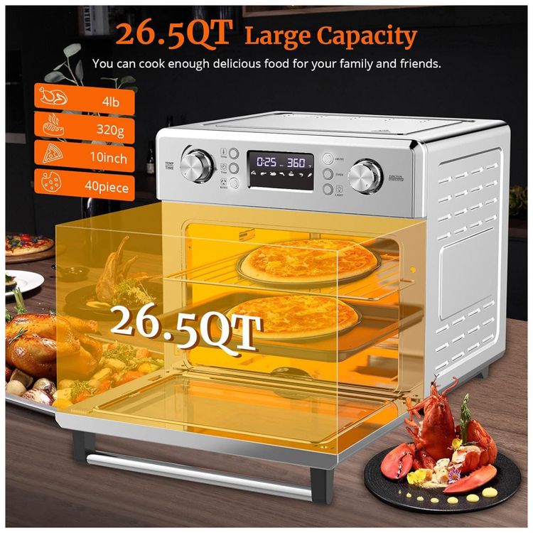 Fritadeira-Eletrica-Air-Fryer-25L-Multifuncional-com-Painel-foto-3