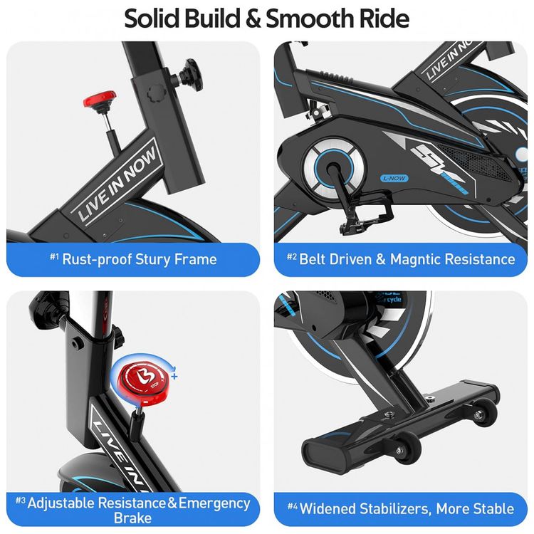 pooboo-Indoor-Cycling-Bike-Exercise-Bike-Magnetic-foto-1