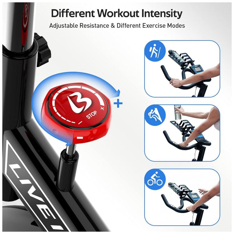 pooboo-Indoor-Cycling-Bike-Exercise-Bike-Magnetic-foto-4