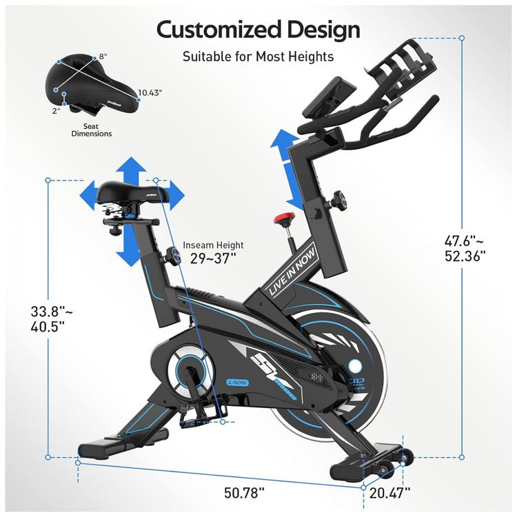 pooboo-Indoor-Cycling-Bike-Exercise-Bike-Magnetic-foto-5