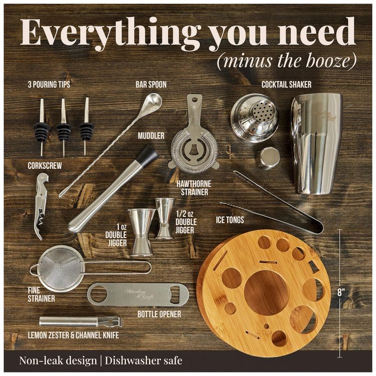 Mixology-Craft-Bartender-Kit-15-Piece-Set-Including-Cocktail-foto-1