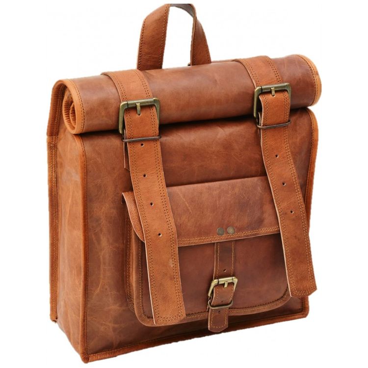 Urban-Dezire-Mochila-Vintage-de-Couro-para-Laptop-Masculina-foto-5