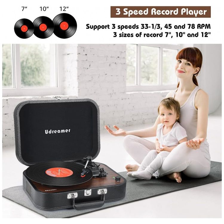 Udreamer-Vitrola-Toca-Discos-com-Alto-Falante-Bluetooth-USB-foto-4