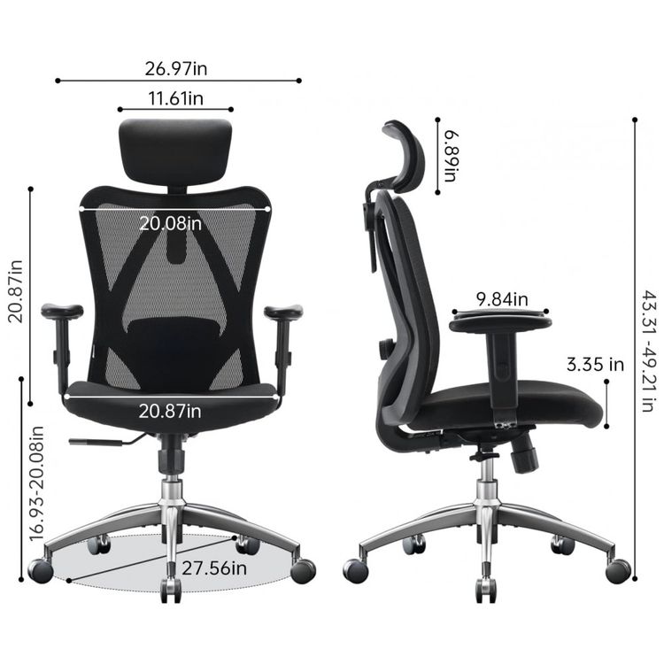 Cadeira-de-Escritorio-Ajustavel-Ergonomica-com-Apoio-de-foto-1