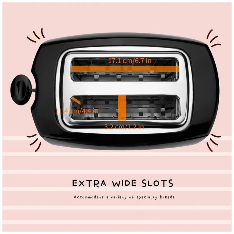 Toaster-Torradeira-Eletrica-de-2-Fatias-com-6-Niveis-de-foto-1