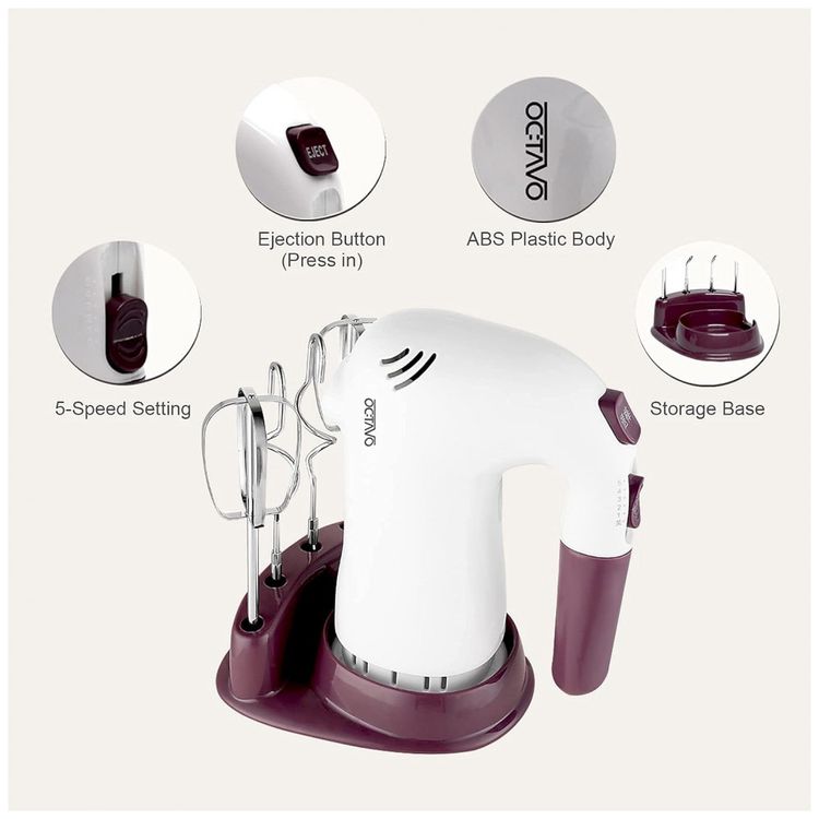 Batedeira-de-Mao-com-5-Velocidades-e-Acessorios-250W-foto-2
