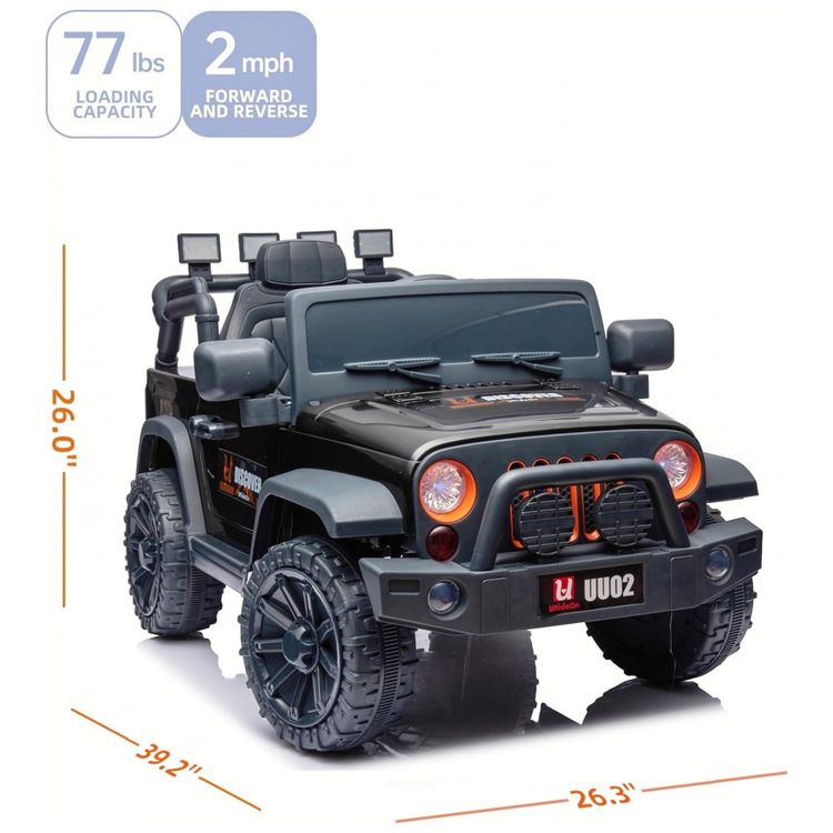 Carro-Carrinho-Eletrico-1-Assento-12V-com-Luzes-de-LED-e-foto-3