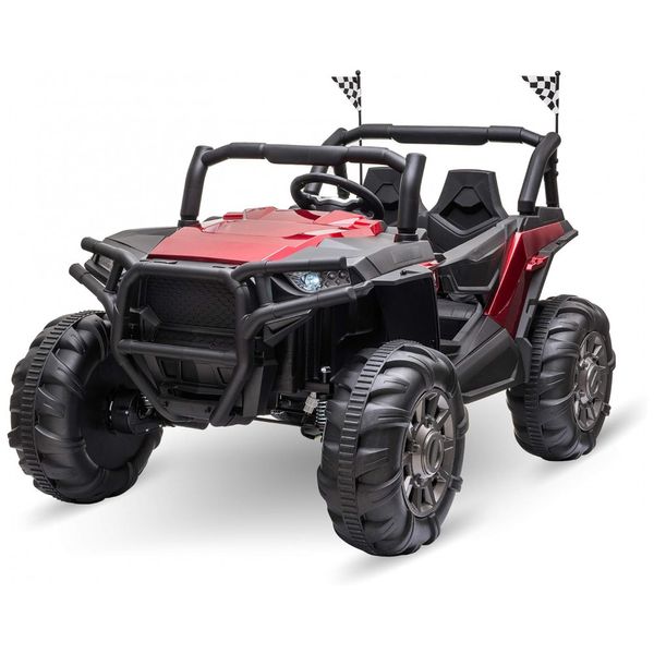 Aosom-Carro-Carrinho-Eletrico-2-Assentos-12V-com-Luzes-de-foto-0