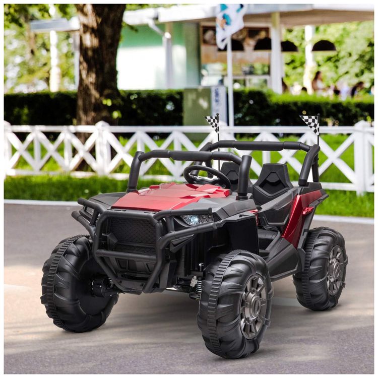 Aosom-Carro-Carrinho-Eletrico-2-Assentos-12V-com-Luzes-de-foto-1