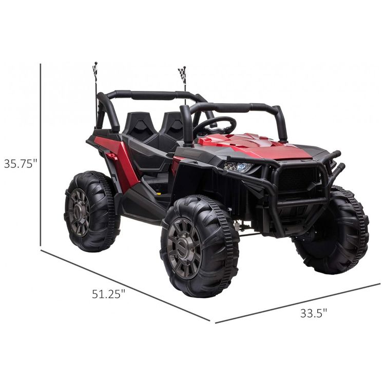 Aosom-Carro-Carrinho-Eletrico-2-Assentos-12V-com-Luzes-de-foto-2