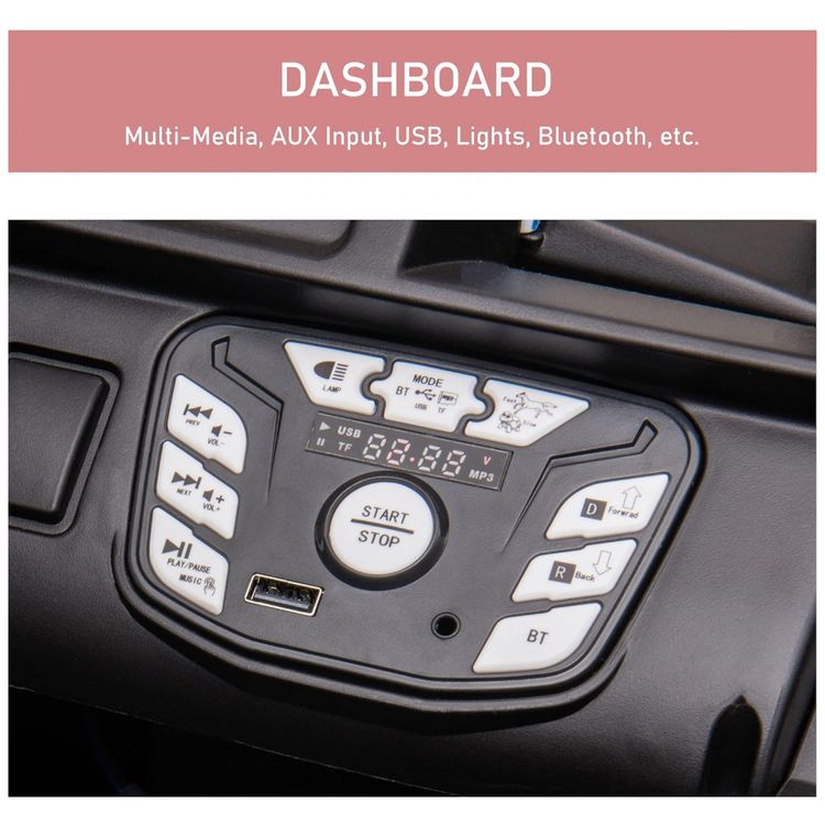 Aosom-Carro-Carrinho-Eletrico-2-Assentos-12V-com-Luzes-de-foto-4