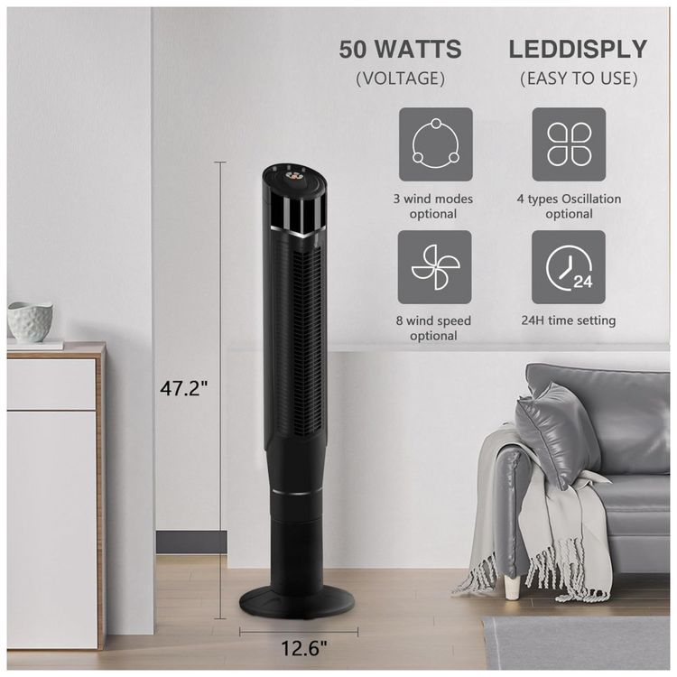 Ventilador-de-Torre-G-com-3-Velocidades-Controle-Remoto-foto-1
