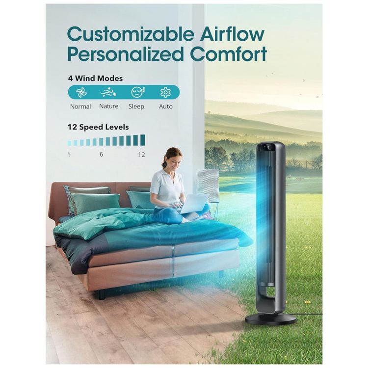 Ventilador-de-Torre-com-4-Velocidades-Controle-Remoto-foto-2
