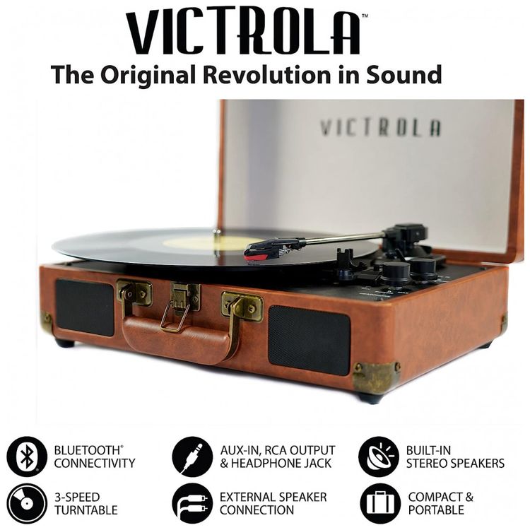 Vitrola-Toca-Discos-3-Velocidades-Entrada-AUX-45-RPM-foto-2