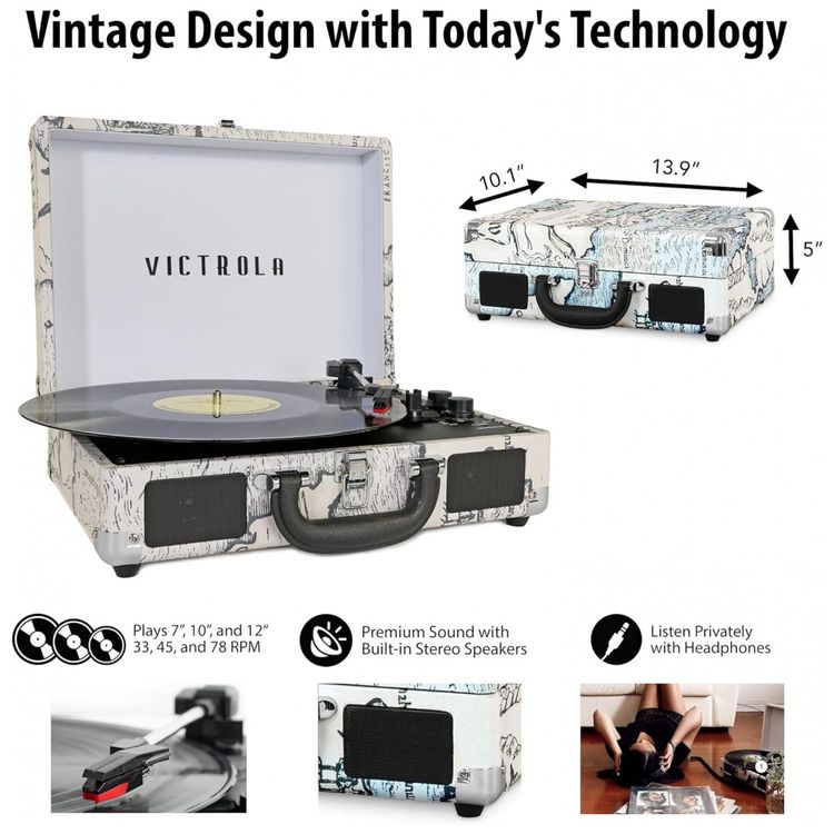 Vitrola-Toca-Discos-3-Velocidades-Entrada-AUX-45-RPM-foto-3