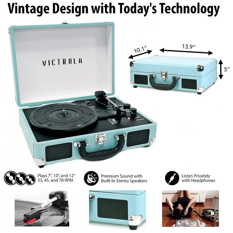 Vitrola-Toca-Discos-3-Velocidades-Entrada-AUX-45-RPM-foto-3