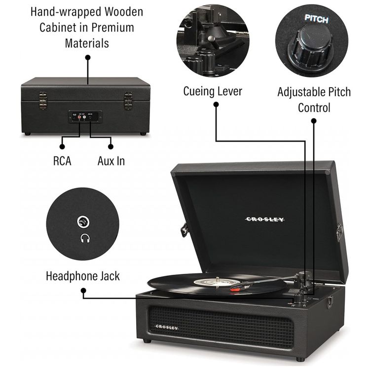 Vitrola-Toca-Discos-3-Velocidades-com-USB-45-RPM-110v-foto-2