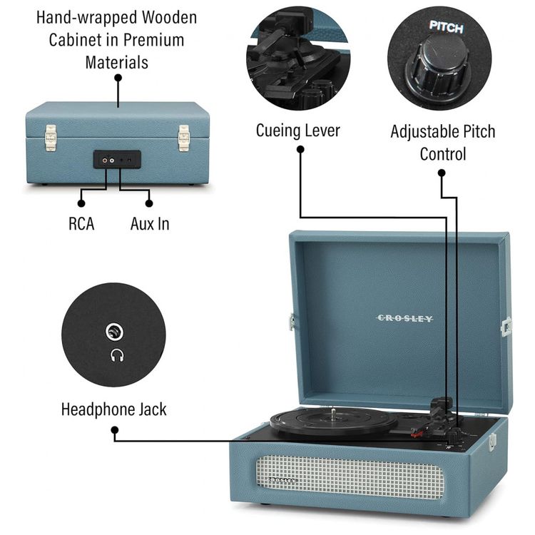 Vitrola-Toca-Discos-3-Velocidades-com-USB-45-RPM-110v-foto-2