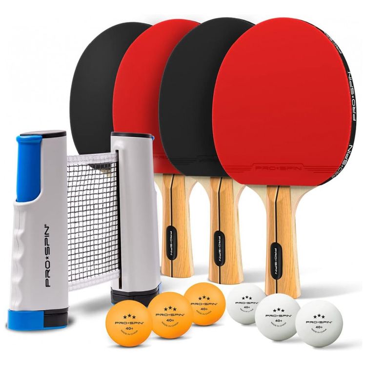 Kit-de-Ping-Pong-com-Mesa-Portatil-4-Raquetes-6-Bolas-e-foto-1