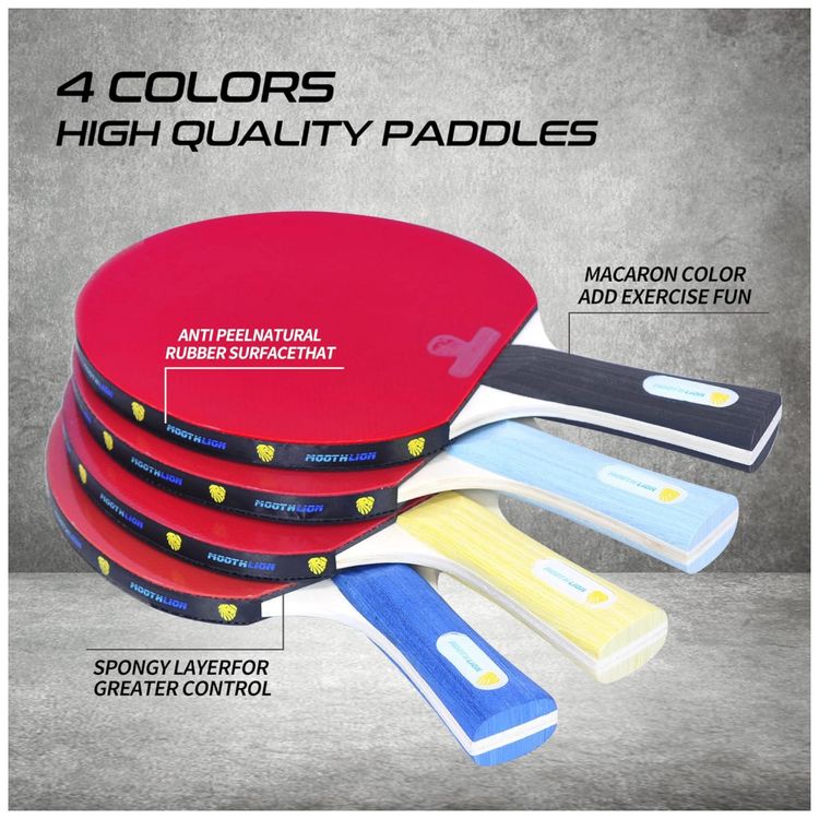 Kit-de-Ping-Pong-com-Mesa-Portatil-4-Raquetes-8-Bolas-e-foto-1