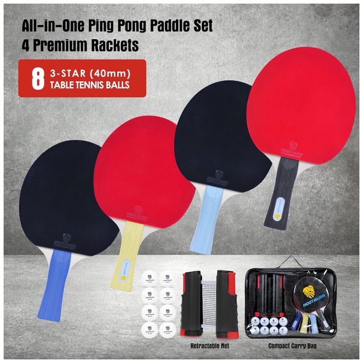 Kit-de-Ping-Pong-com-Mesa-Portatil-4-Raquetes-8-Bolas-e-foto-4