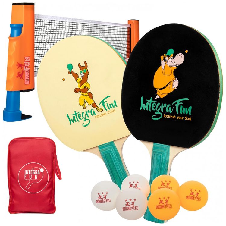 Kit-de-Ping-Pong-com-Mesa-Portatil-2-Raquetes-3-Bolas-e-foto-0