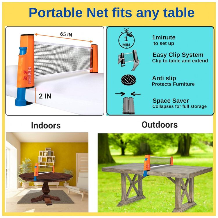 Kit-de-Ping-Pong-com-Mesa-Portatil-2-Raquetes-3-Bolas-e-foto-2