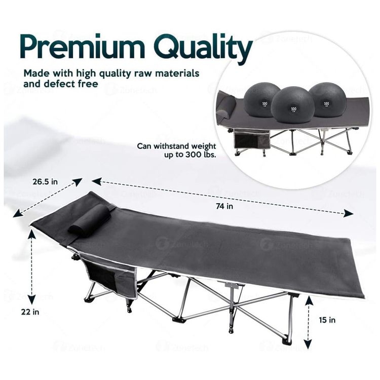 Zone-Tech-Cama-Acampamento-Camping-Dobravel-Portatil-ate-foto-2