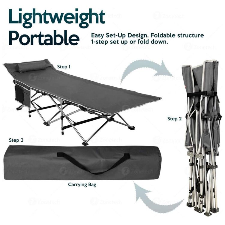Zone-Tech-Cama-Acampamento-Camping-Dobravel-Portatil-ate-foto-3