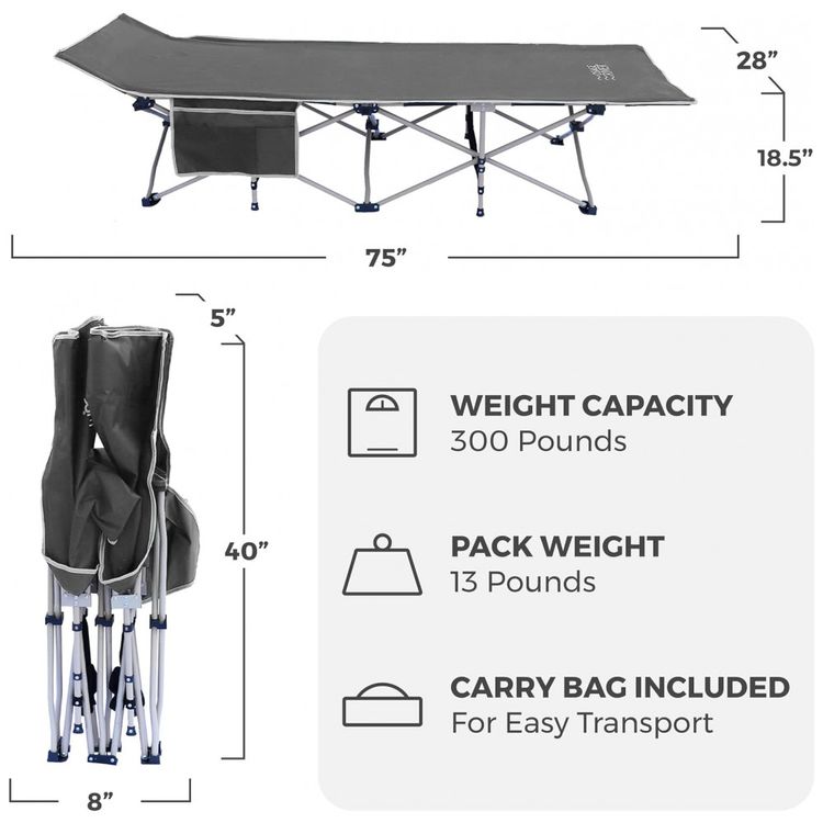OSAGE-RIVER-Cama-Acampamento-Camping-Dobravel-Portatil-ate-foto-1