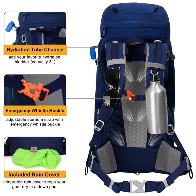 Mochila-de-Acampamento-Camping-50L-Impermeavel-N-NEVO-foto-3
