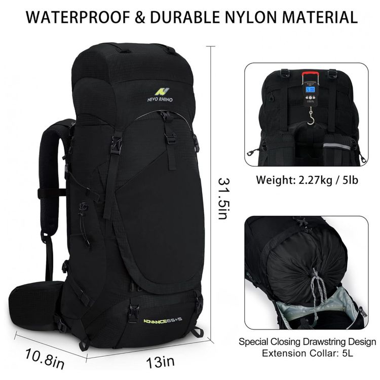 N-NEVO-RHINO-Mochila-de-Acampamento-Camping-60L-foto-1